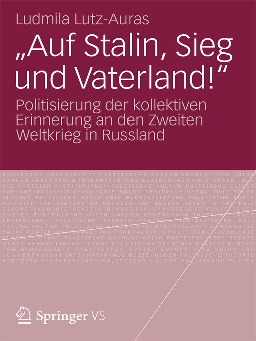Title details for "Auf Stalin, Sieg und Vaterland!" by Ludmila Lutz-Auras - Available